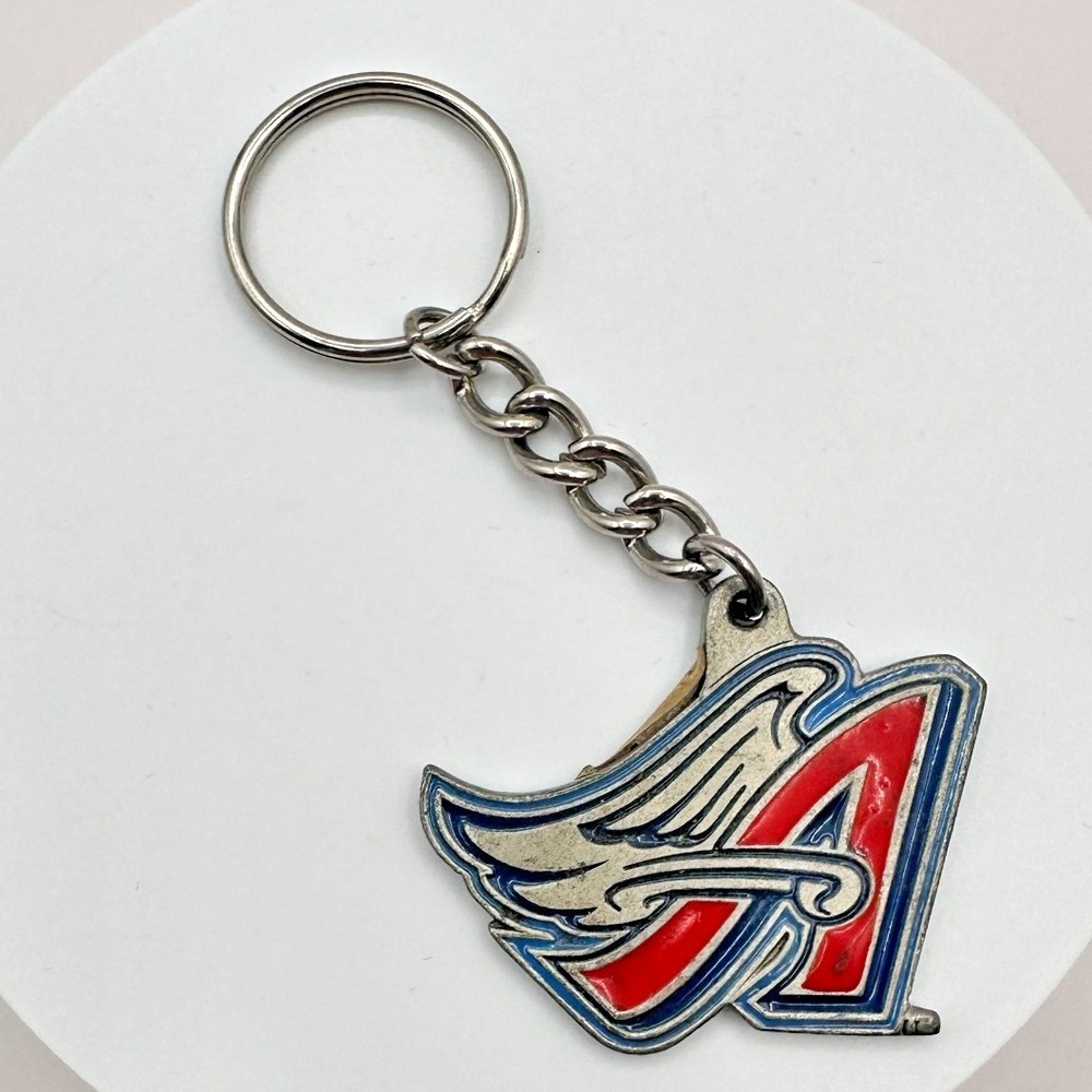Vintage Y2K Anaheim Angels Winged Keychain Fine Pewter MLB Baseball Unisex